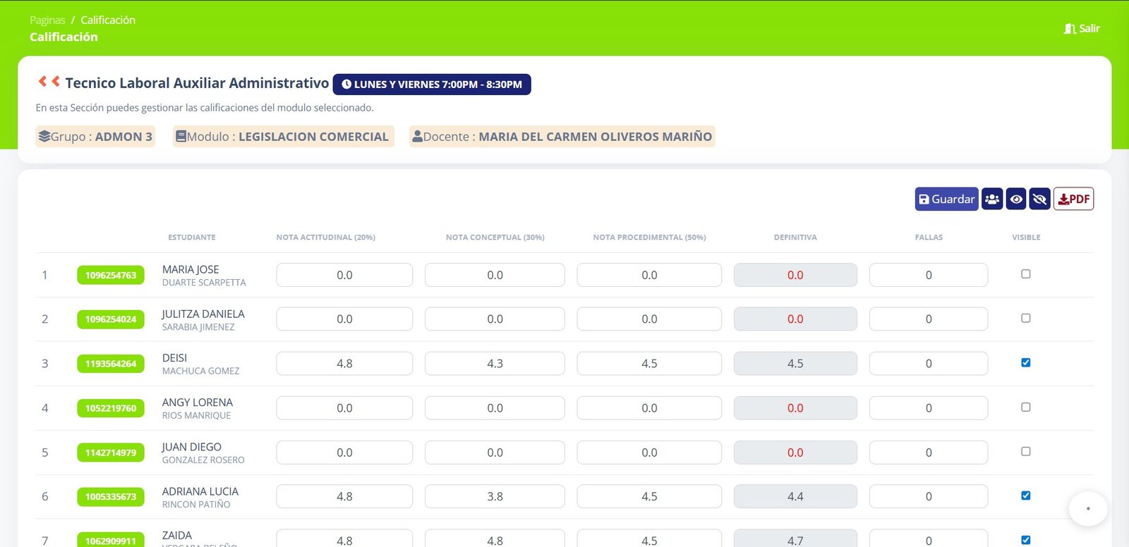 Sistema de Control de Calificaciones